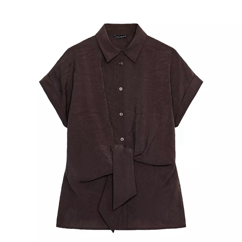 Zara front knit shirt